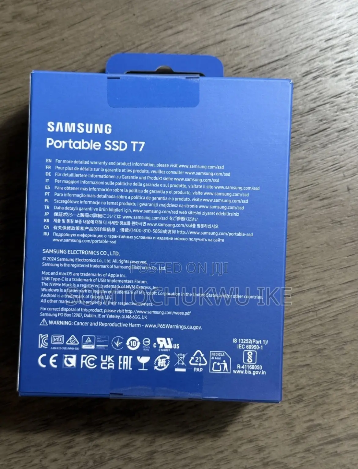 Samsung T7 1tb SSD