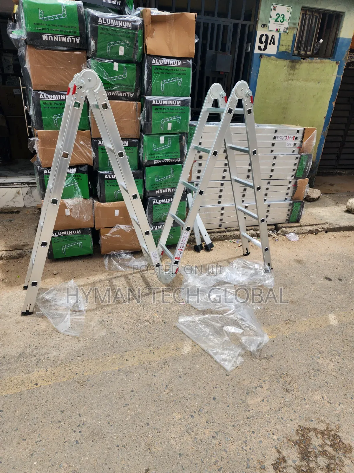 Multipurpose Aluminum Folding Ladder 20 Steps, 5.6m, 5x4
