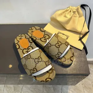 Monogram Designer Slide Sandals