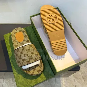 Monogram Designer Slide Sandals
