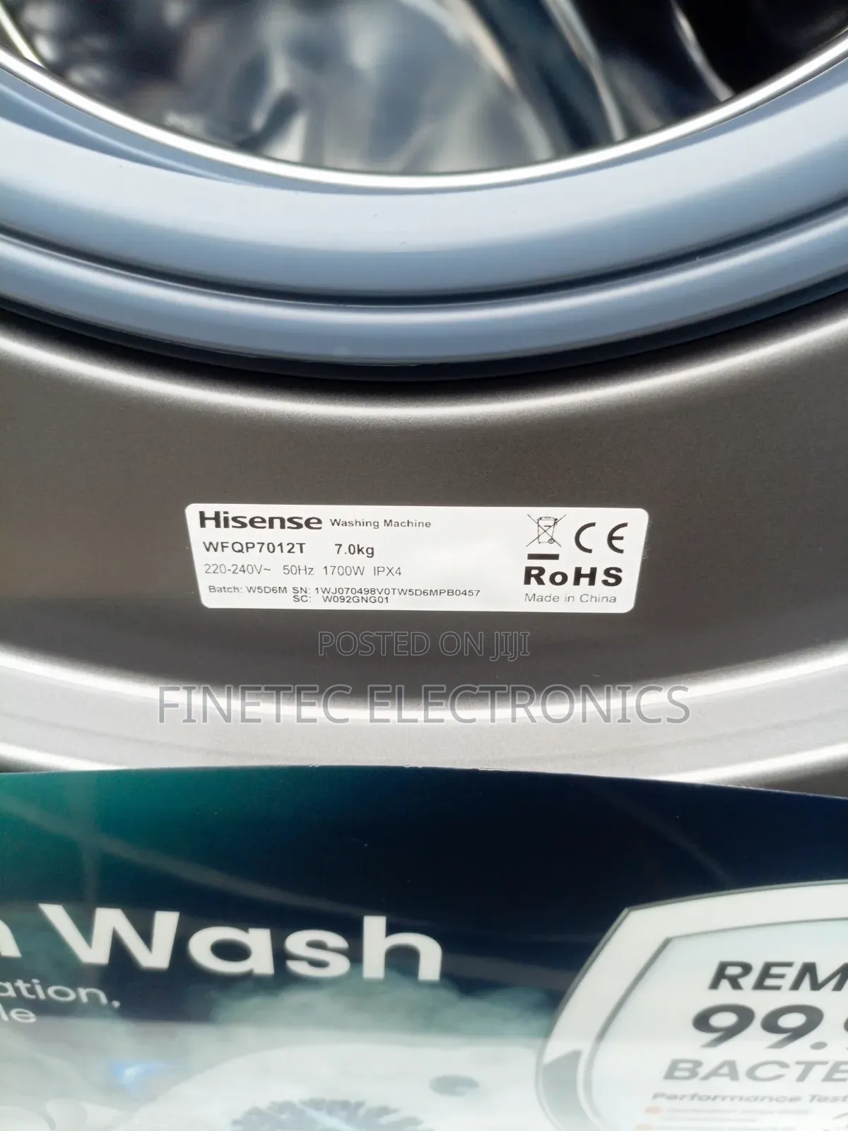 Hisense 7kg Front Loader Automatic Washing Machine