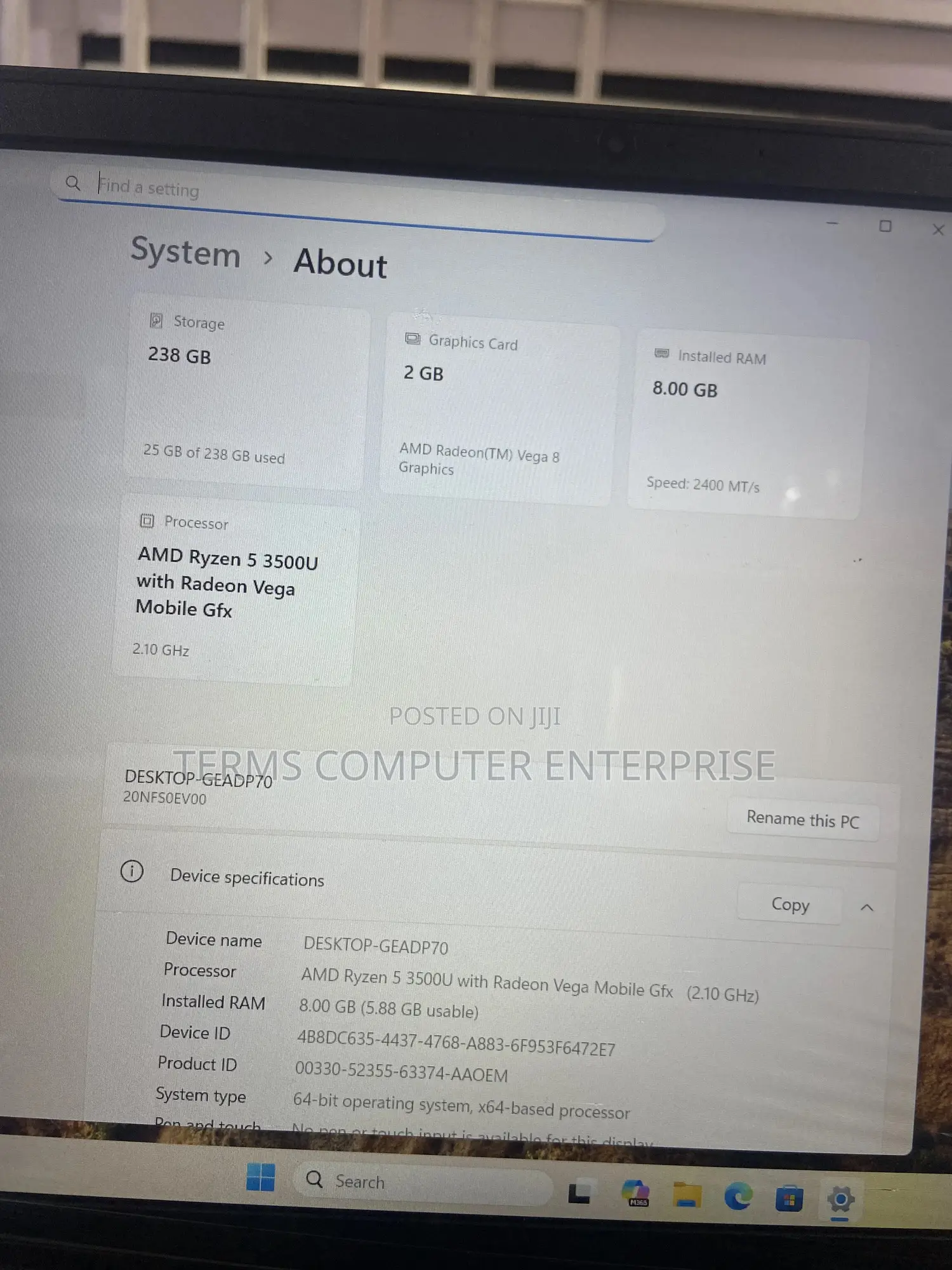 Laptop Lenovo ThinkPad Edge E550 8GB AMD Ryzen 5 SSD 256GB