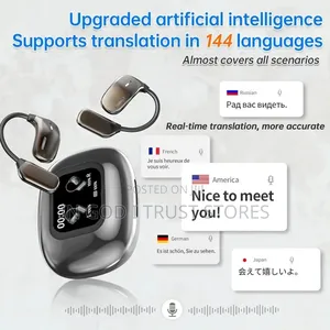 Ai Language Translation Earbuds Real Time Lcd Touch Screen