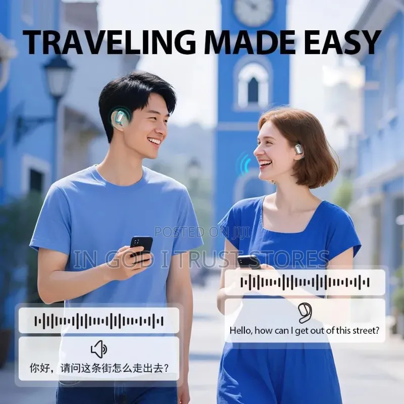Ai Language Translation Earbuds Real Time Lcd Touch Screen
