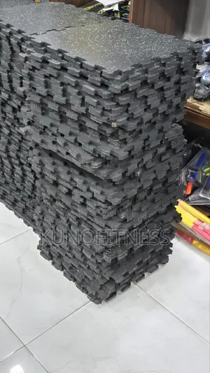 Rubber Gym Floor Mat 20mm Heavy Duty Interlocking – 4pcs