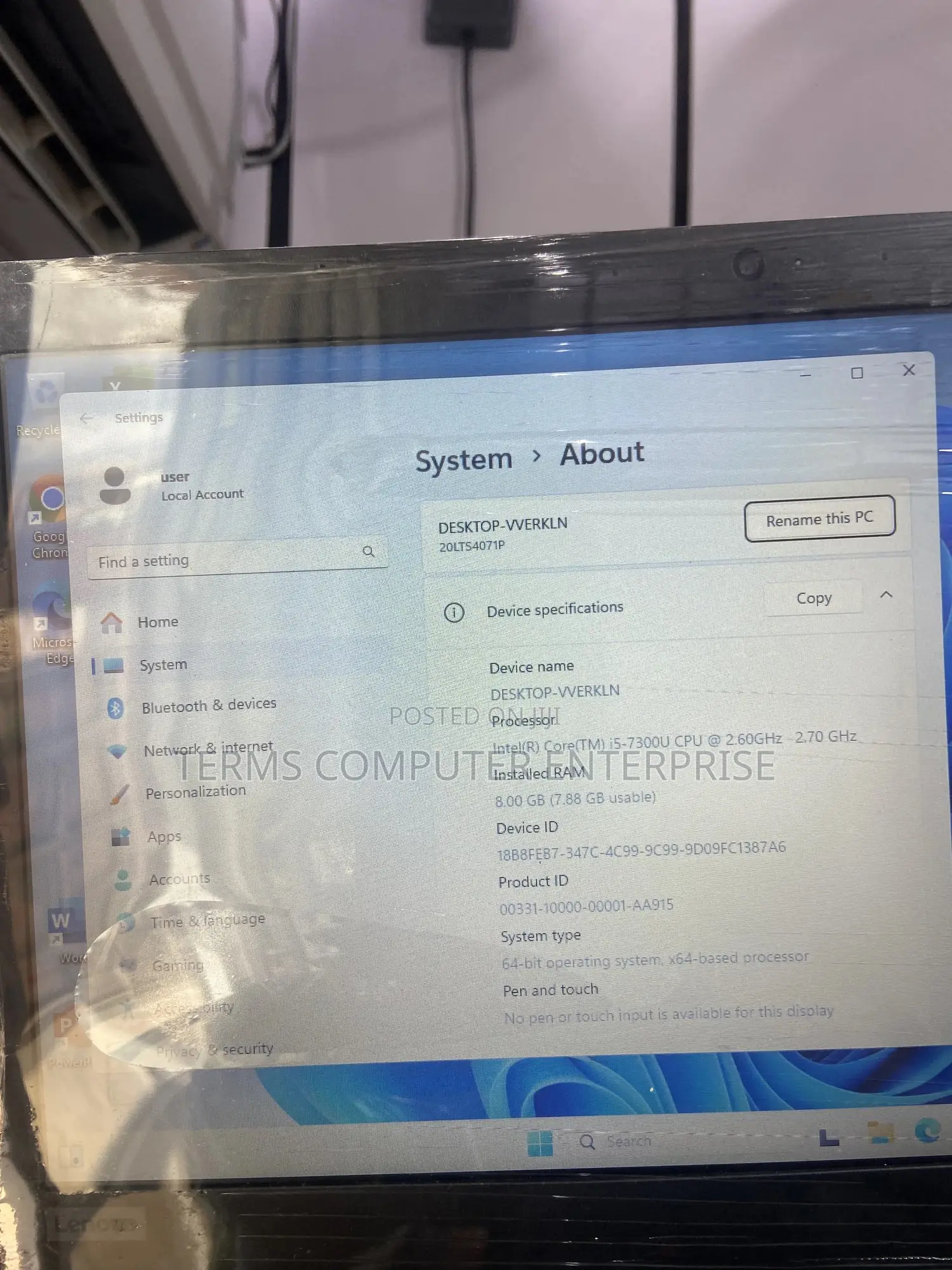 Laptop Lenovo ThinkPad L480 8GB Intel Core i5 SSD 256GB
