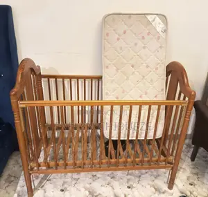 Uk Used Wooden Baby Cot With Mattress – Strong, Clean Affordable