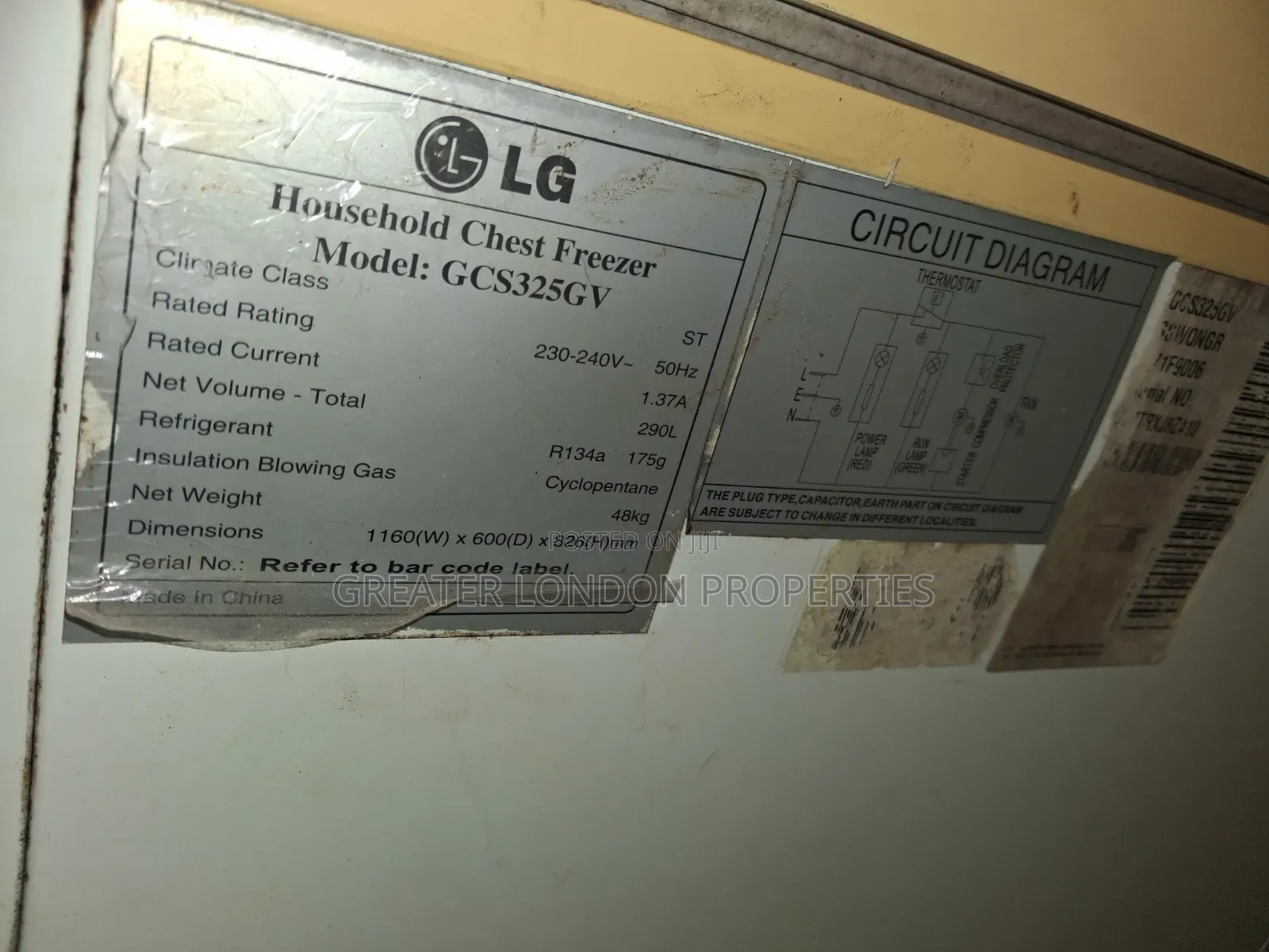290 Liters Lg Deep Freezer