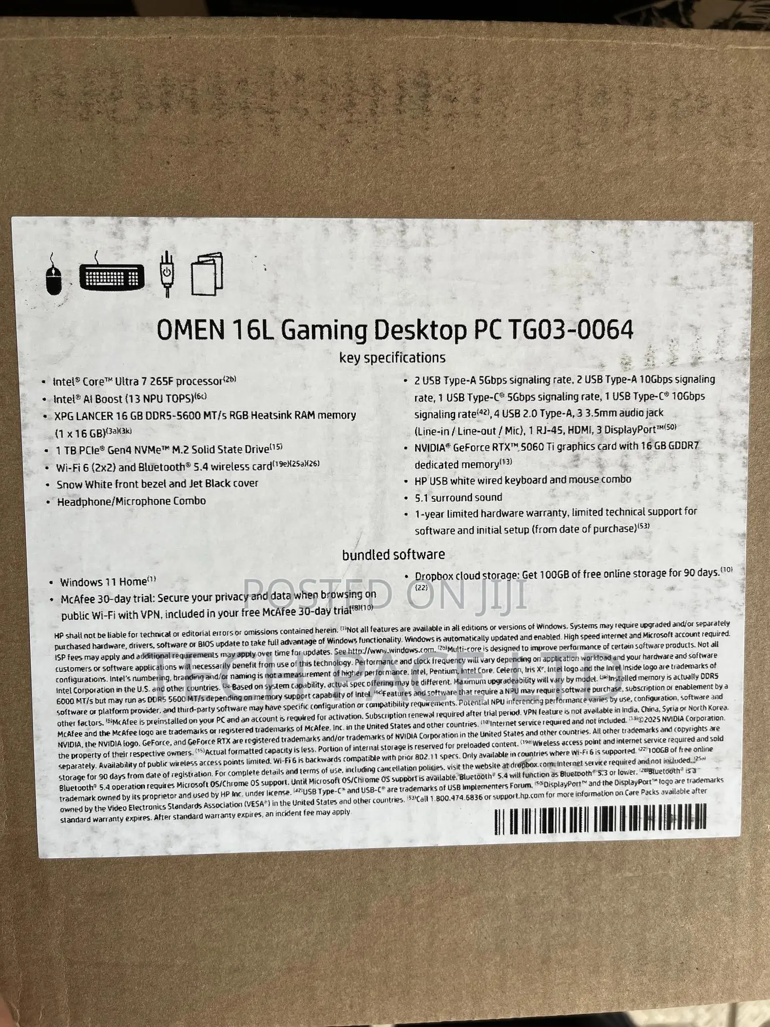 New Desktop Computer HP 16GB Intel Core Ultra 7 SSD 1T