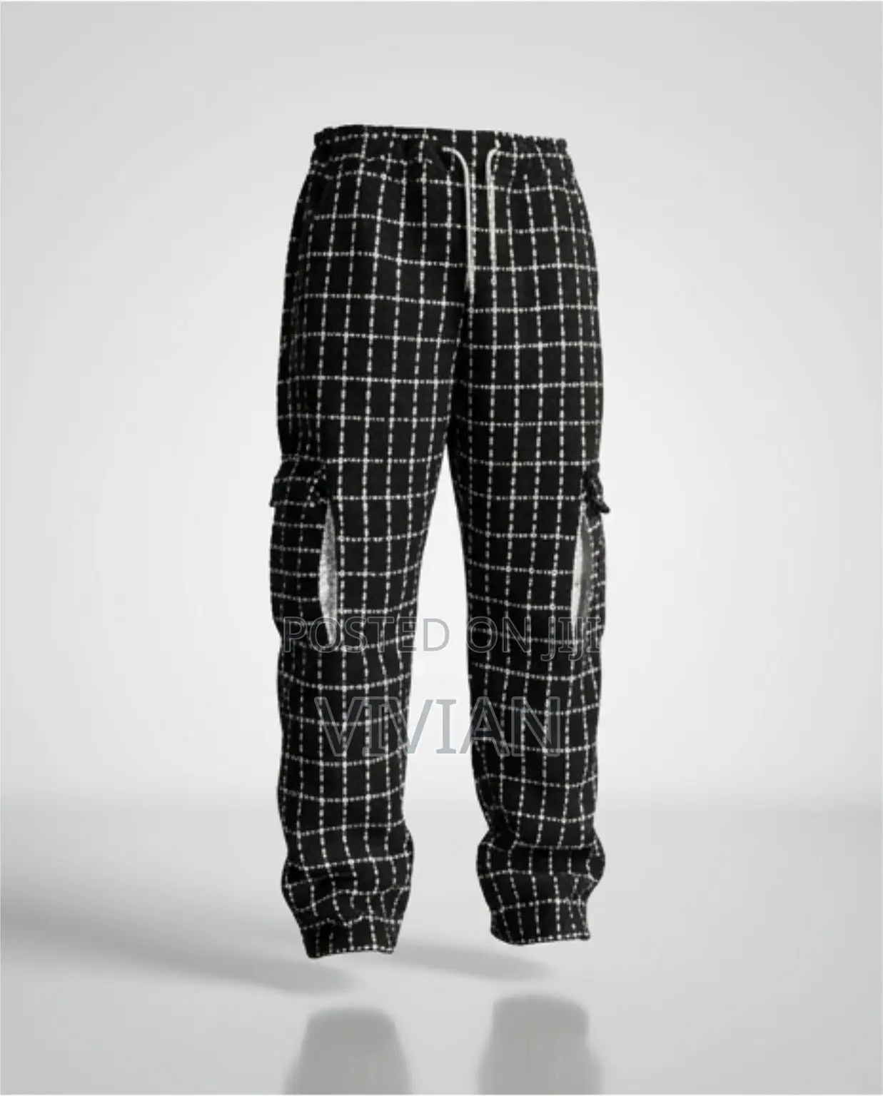 Checkered Cargo Trousers