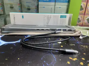 Adjustable Aluminum Laptop Stand With Usb-C Hub Multiport Dock