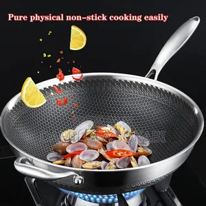 34cm Stainless Wok Pan