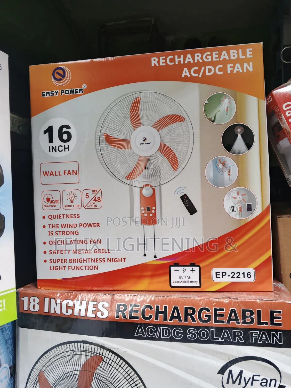Rechargeable and Solar Wall Fan (Ac/Dc)