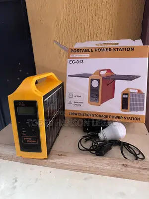 100w Portable Power Station With 18v 20w Panel Lithium Battery.