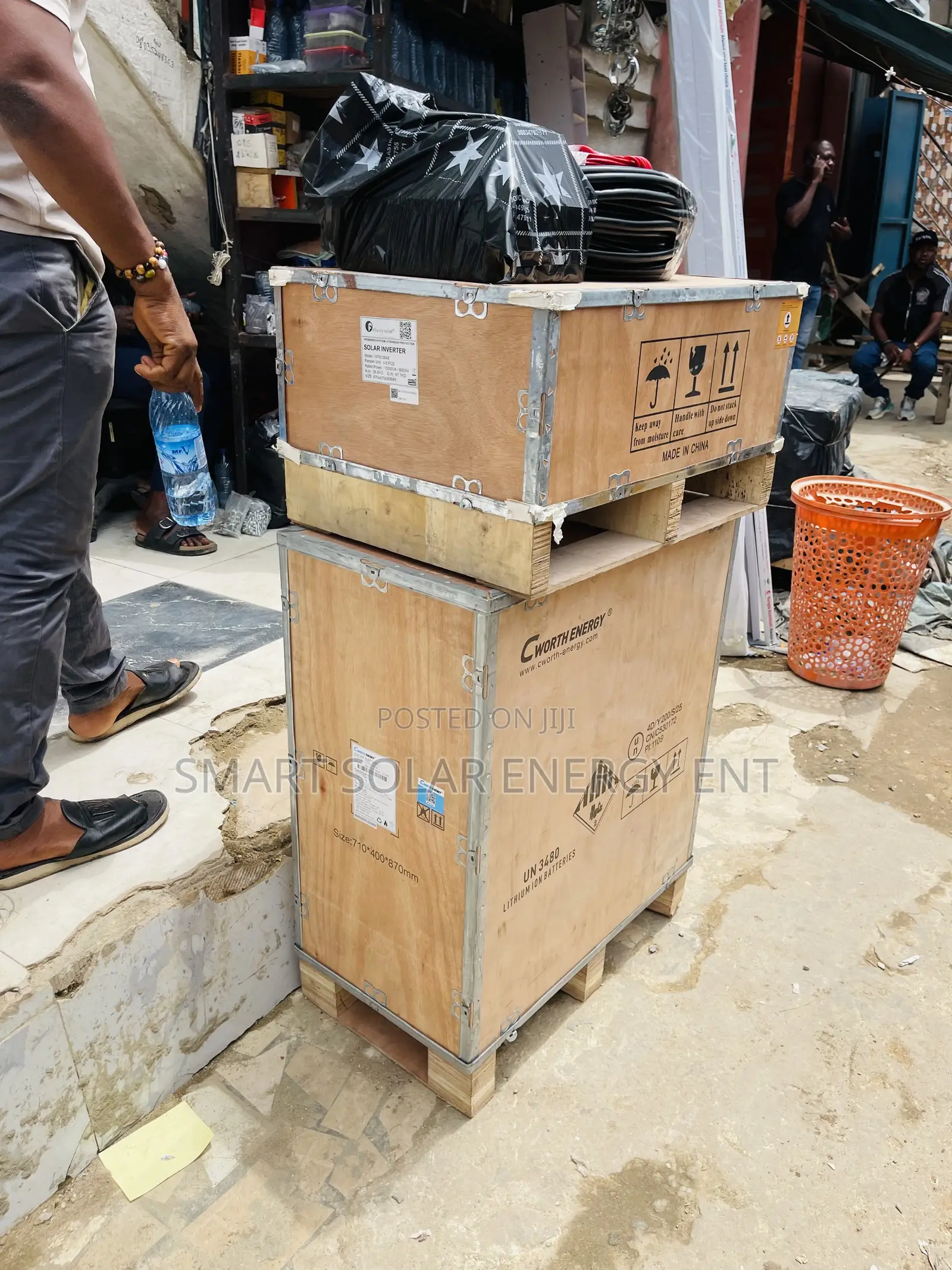 10kva Hybrid/550w Panel/15kwh Lithium System Setup