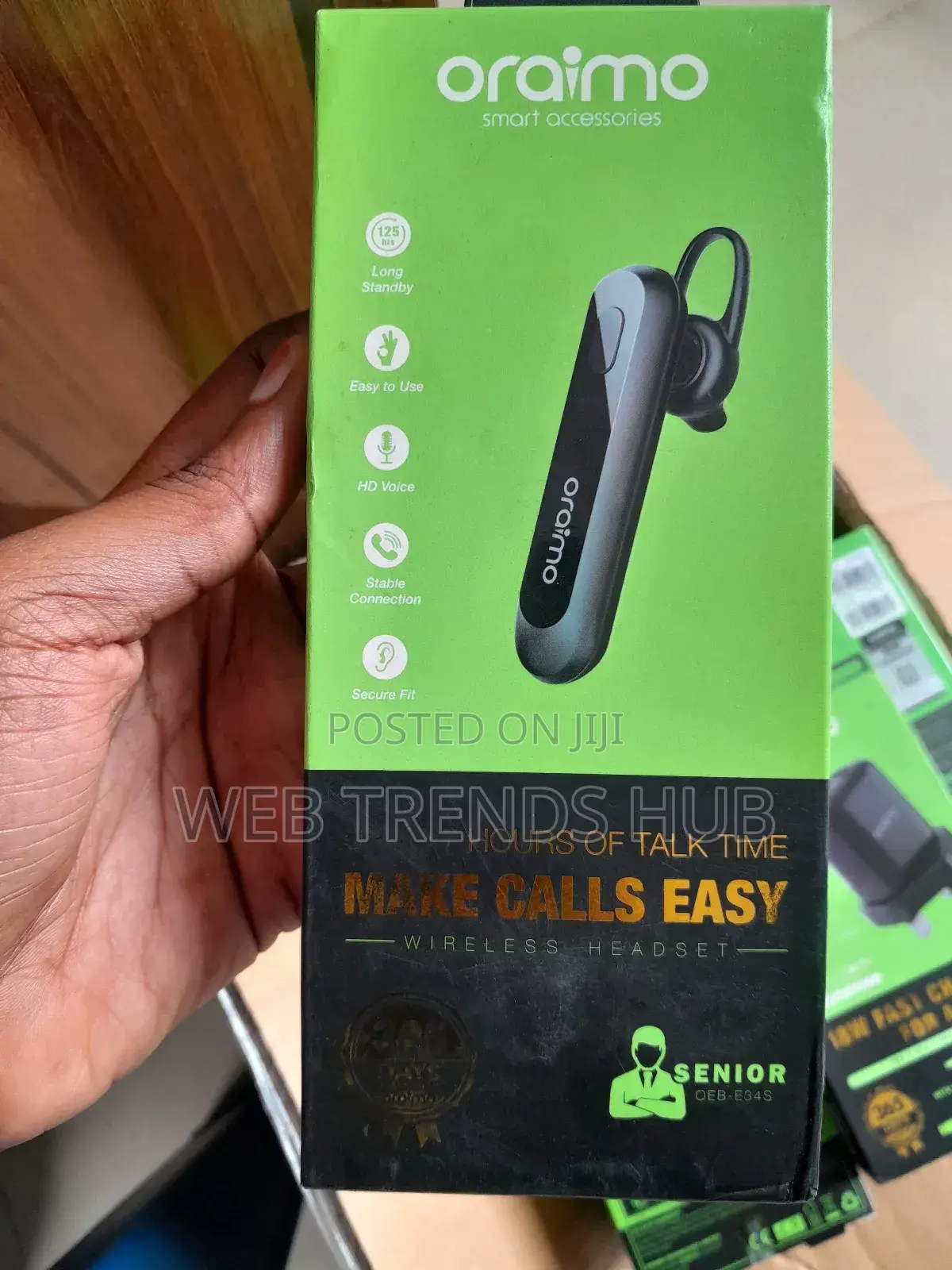 Oraimo Senior (Oeb-E34s) Single Ear Bluetooth Headset