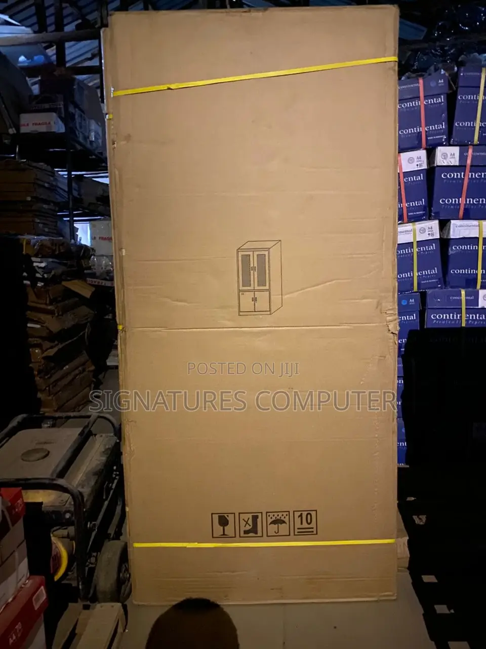 Double Door Half Glass With Lower Storage
