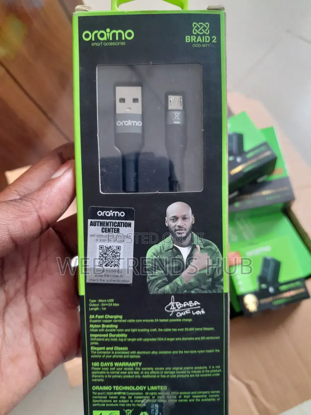 Brand New Oraimo Braid 2 (Ocd-M71) Braided Micro-USB Charging Cable
