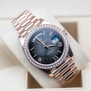Rolex Chain Watch Automatic With Stone