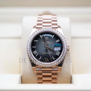 Rolex Chain Watch Automatic With Stone