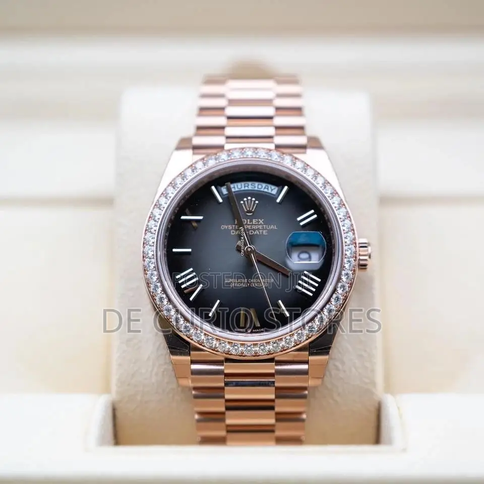 Rolex Chain Watch Automatic With Stone