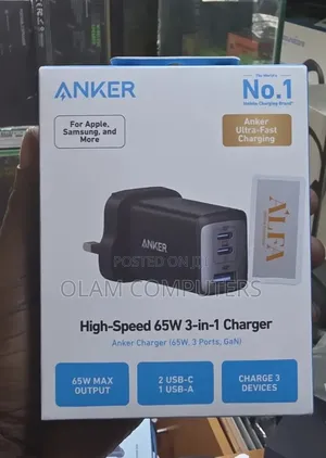 Anker High-Speed 65w 3-in-1 Charger