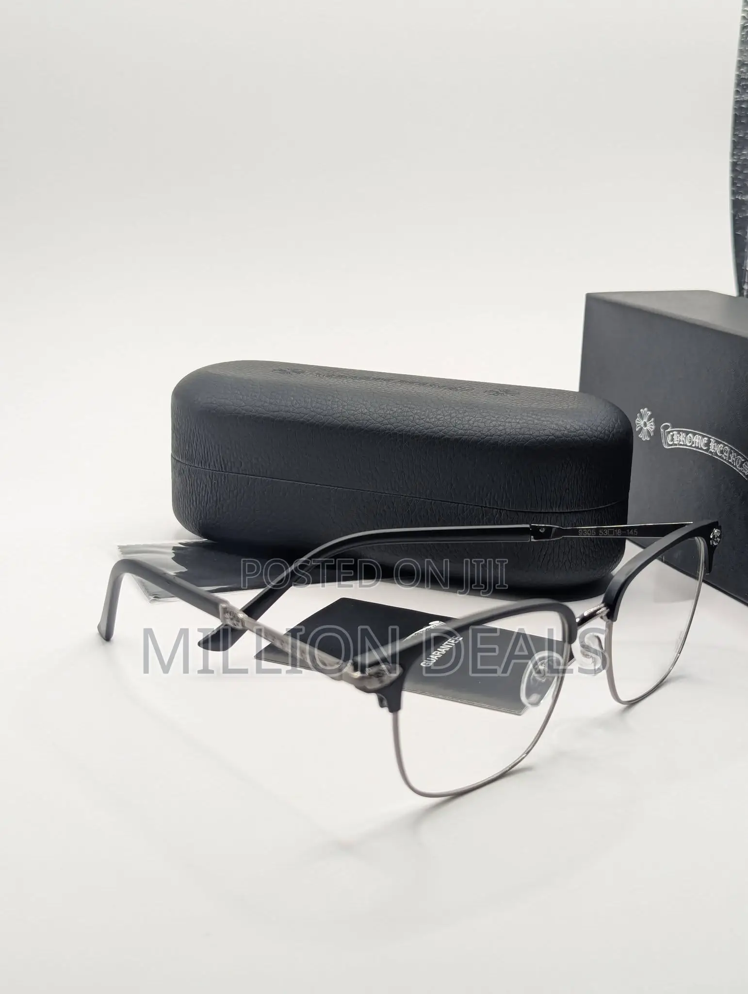 Retro Square Classic Men's See Through Frame Glasses