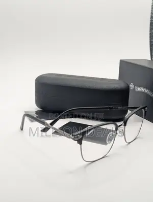 Retro Square Classic Men's See Through Frame Glasses