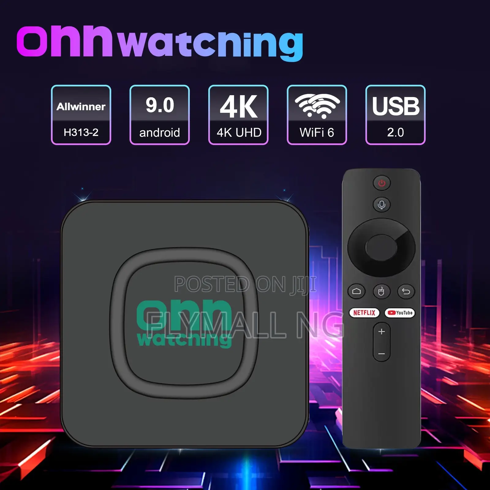 Onn Wifi Google Android Tv Box Streaming Box