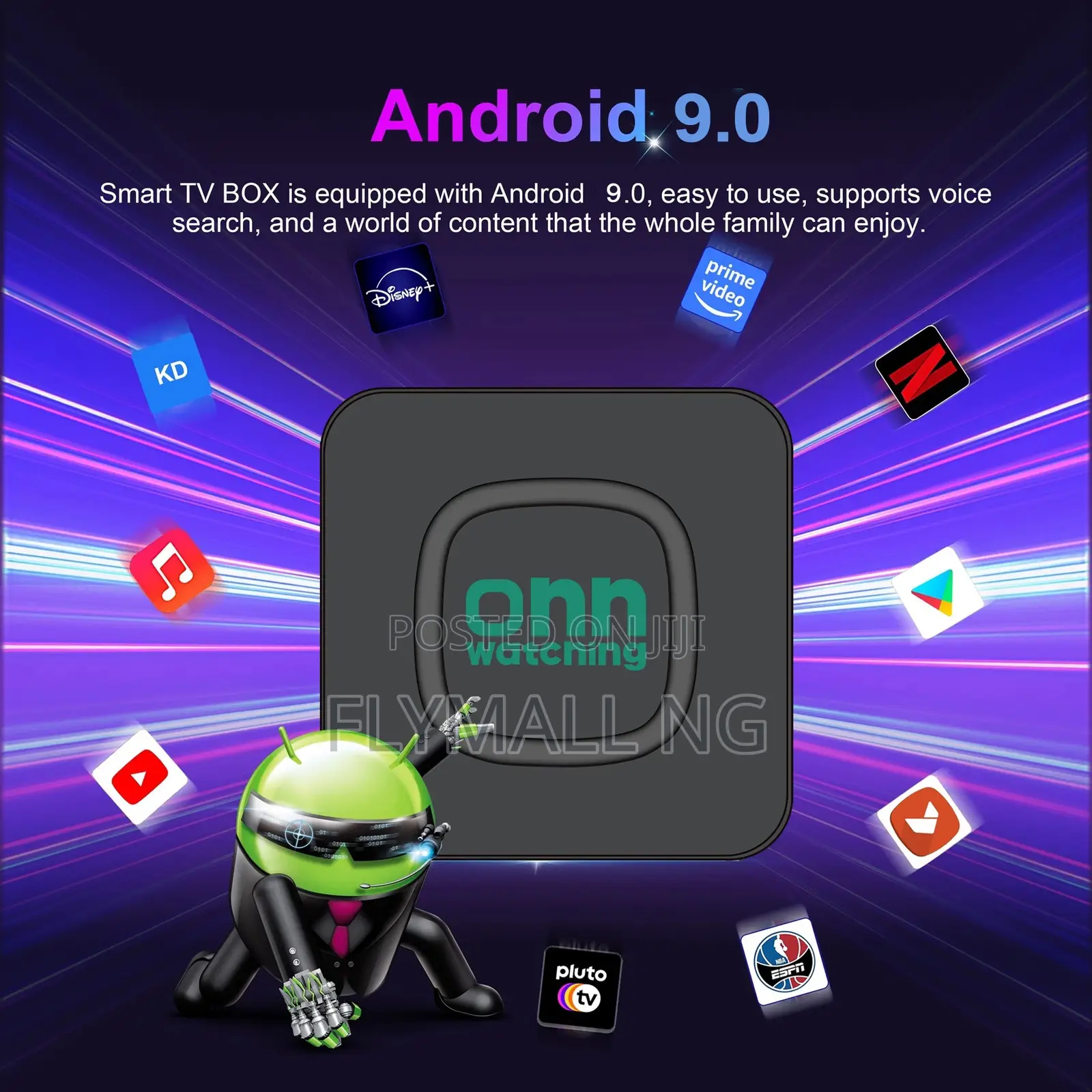 Onn Wifi Google Android Tv Box Streaming Box