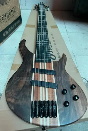 24frets Magna 6-Strings Electric Bass Guitar Active Bass Wood Colour