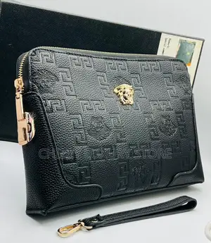 Versace Quality Luxury Men Genuine Leather Purse
