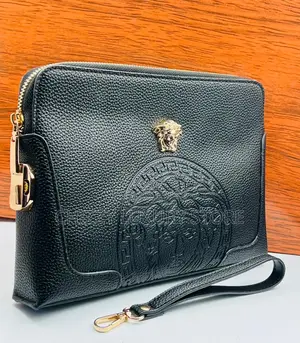 Versace Quality Luxury Men Genuine Leather Purse