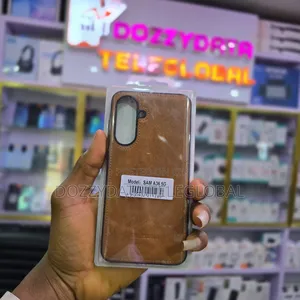 Brown Synthetic Leather Back Cover for Samsung Galaxy A36 5g