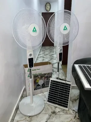 Tri-F0one Digital Solar Fan With 1 Bulb and Remote Control 