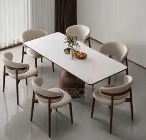 Luxurious Unique Dining Table Set With Six Chairs