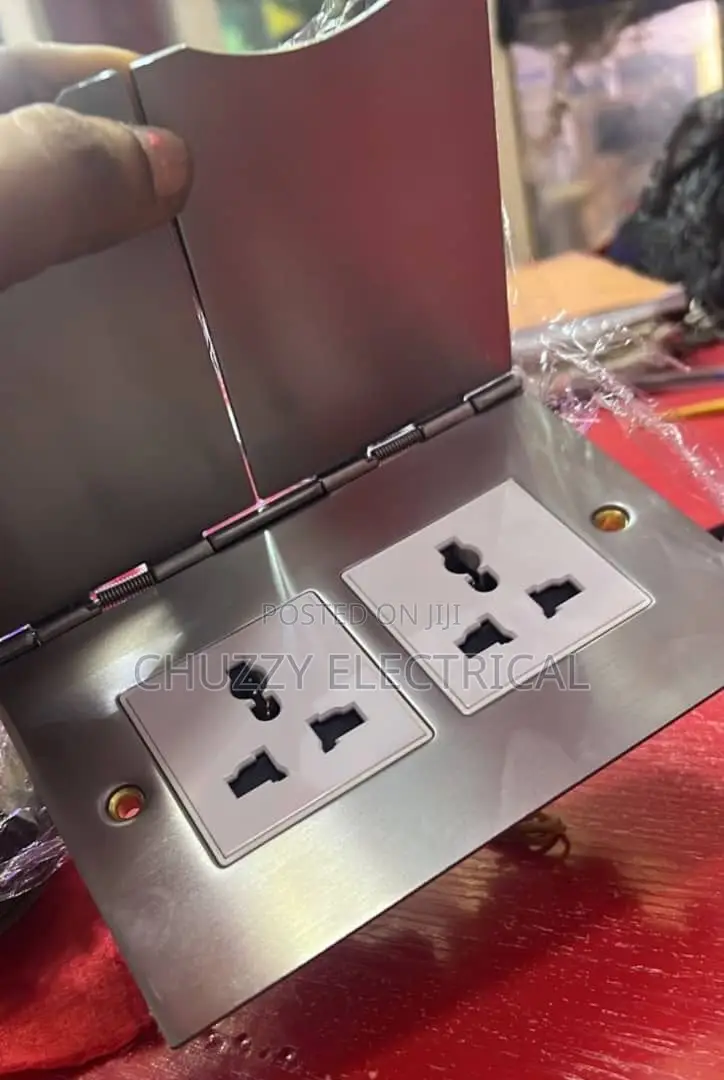 13amps Double Flat Floor Socket Flip Cover