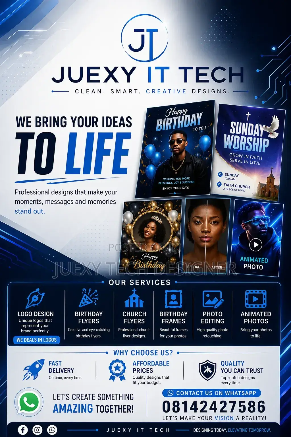 Professional Graphics Designer – Flyers, Logos Photo Editing