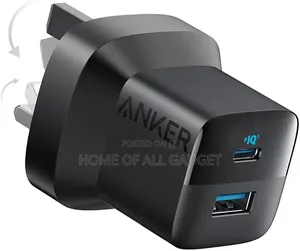 Anker 323 Powerport 33w Charger, Gan Charger 2 Port
