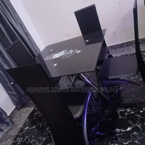 Glass Dining Table Black
