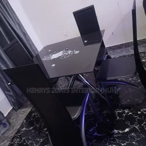 Glass Dining Table Black