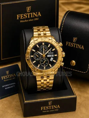 Breitling Chronograph Gold Chain Watch
