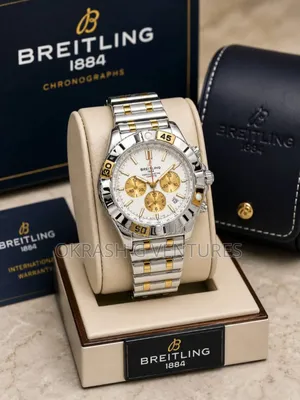 Breitling Chronograph Gold/Silver Chain Watch