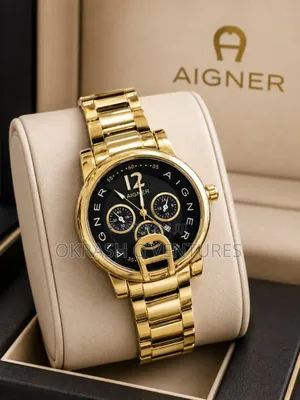 Aigner Chronograph Gold Chain Watch