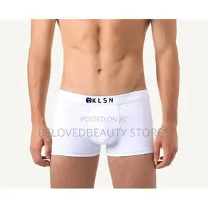 Men's White Underwear Boxer Cotton 4 in 1