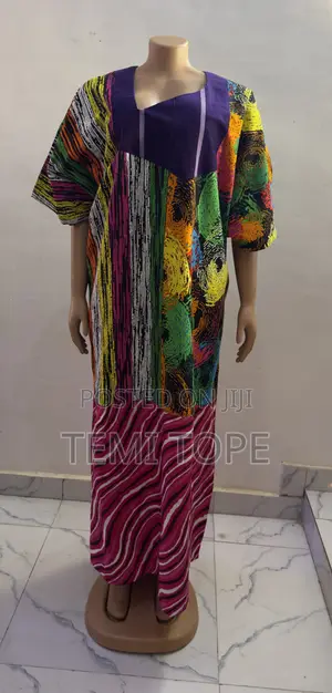 Yeni Ankara Gown Design With Aso Oke