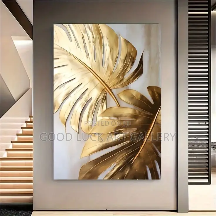 Gold Palm Leaves Wall Art