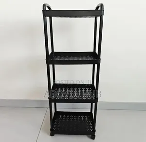 Multi-Functional 4-Tier Mobile Storage Cart With Wheels