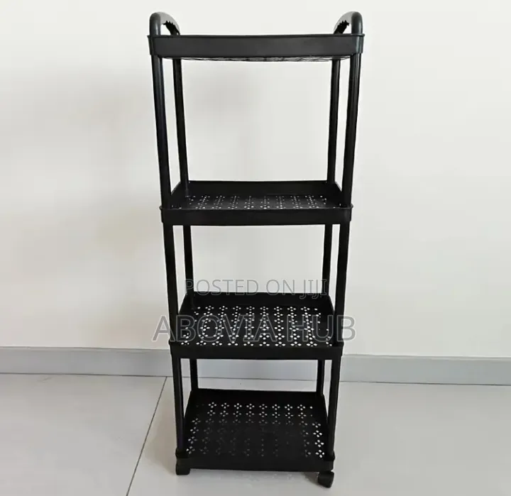 Multi-Functional 4-Tier Mobile Storage Cart With Wheels