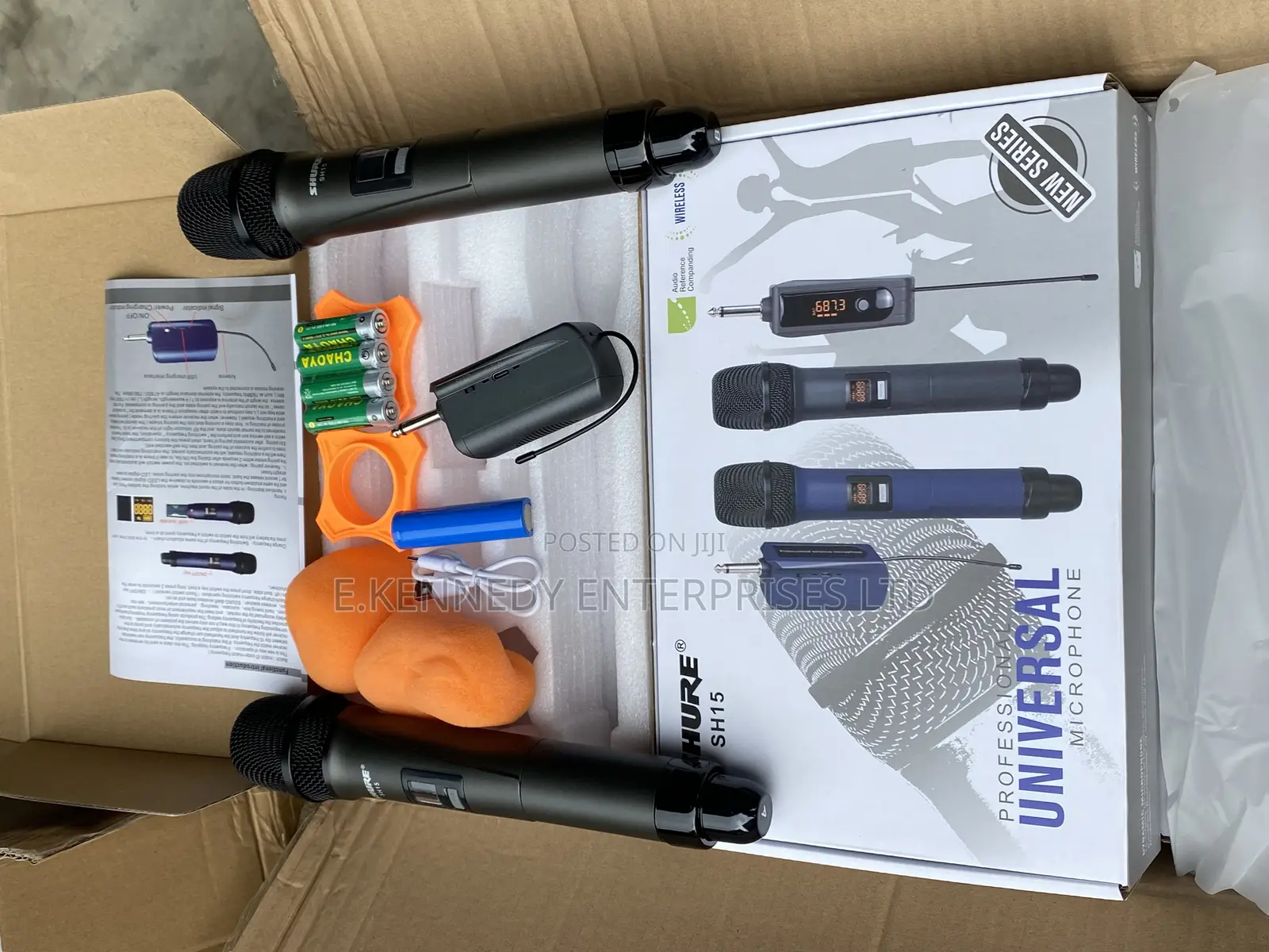 Universal Shure Double Handle Wireless Microphone